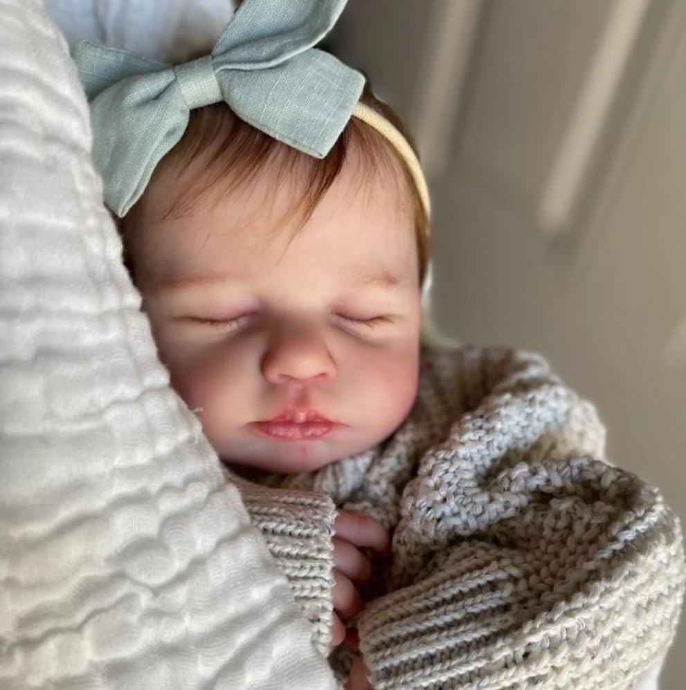Real Life Reborn Baby Dolls Silicone Full Body Anatomically Correct 20 Inch Realistic Baby Doll Soft Vinyl Lifelike Newborn Babies Dolls Sleeping Girl Toy for Kids - Image 2