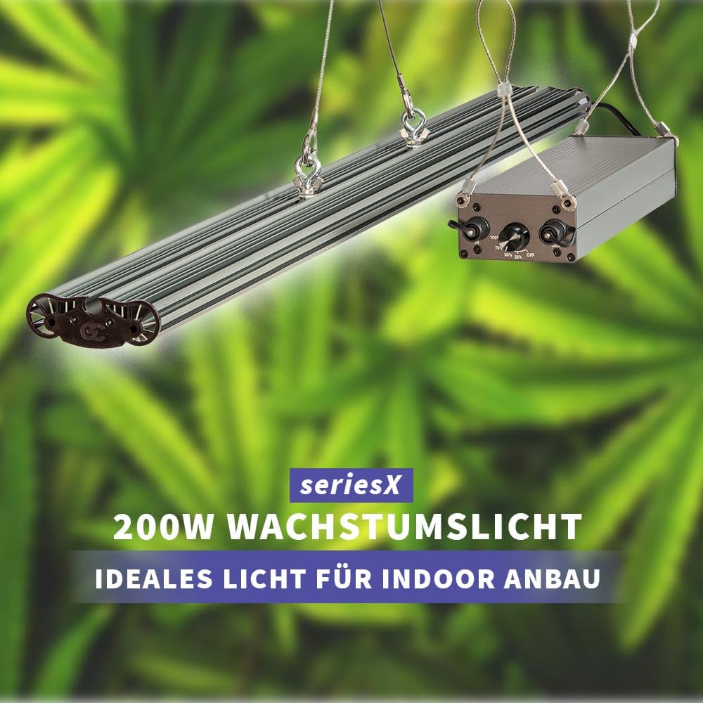 Greenception GCx-5solo PWR 200W LED Pflanzenlampe Vollspektrum mit UV & IR, dimmbare Grow Lampe für Zimmerpflanzen, Keimlinge, Wachstum & Blüte, energieeffizient