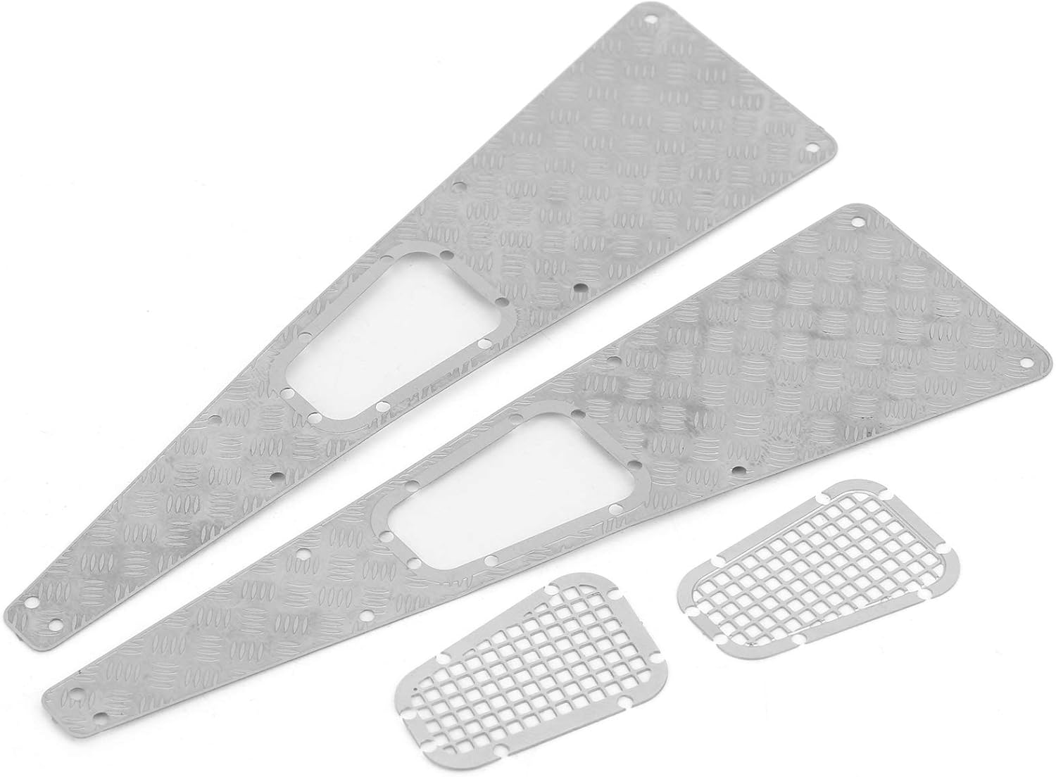 Skid Plate Sides Metal Skid Plate Sides RC Upgrade Parts Accessory Fit for 1/10 RC Car, Silver - Image 3