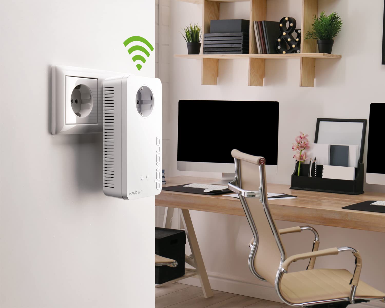 Devolo Magic 2 WiFi 6 Multiroom Kit, adattatore WiFi powerline - fino a 2.400 Mbps, punto d'accesso WiFi Mesh, 4X connessione Gigabit LAN dLAN 2.0, bianco