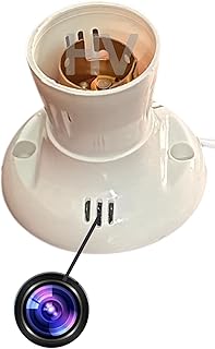 HIGHERVISION 1080P Full HD WiFi Spy Bulb Holder Security Camera Hidden Socket Camera Mini Security Secret Nanny Cam with L...