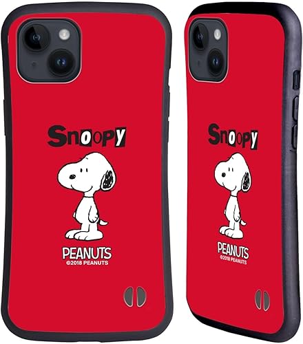 Head Case Designs Officially Licensed Peanuts Snoopy Characters Hybrid Case Compatible with Apple iPhone 15 Plus
