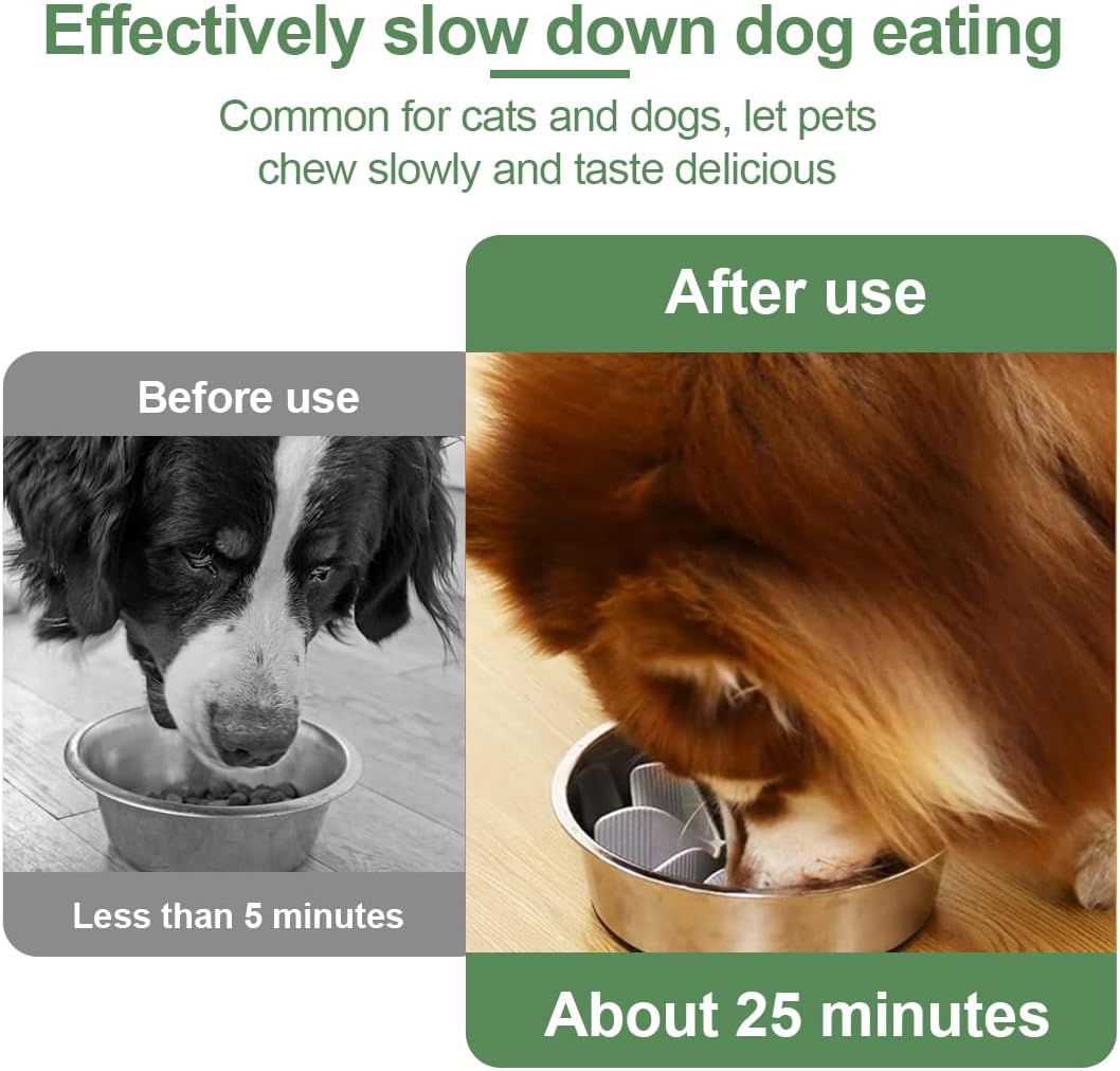 IKOPFLN Accesorios para comedero para perros, comederos en espiral antiengullimiento de comida lenta, alimentación lenta para perros y gatos, tamaño ajustable, antideslizante 5