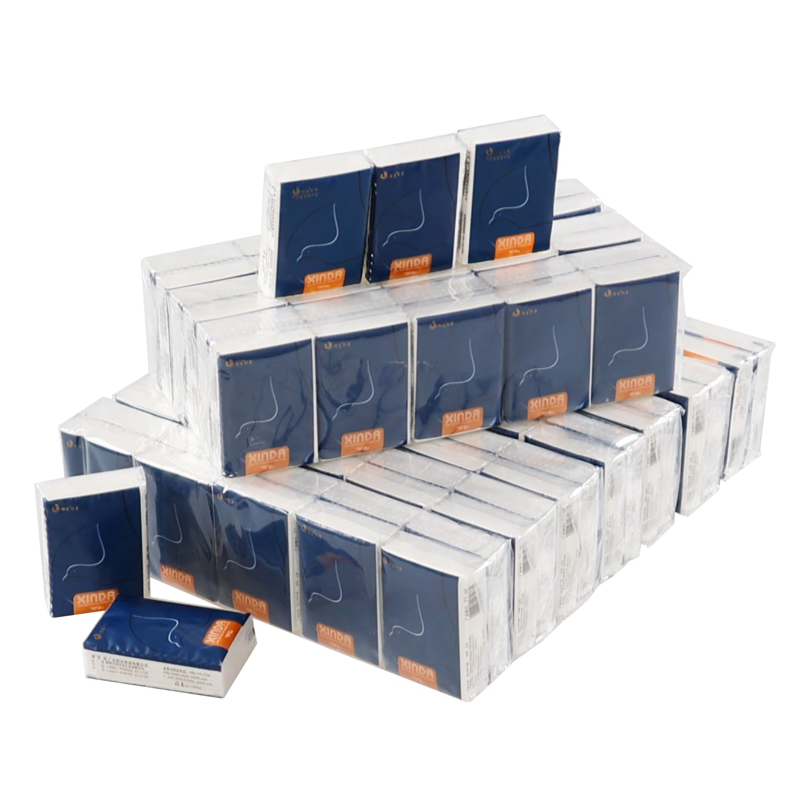 Saedy 100 paquetes de pañuelos suaves de bolsillo de 4 capas, mini pañuelos faciales, paquetes de papel de tamaño de viaje