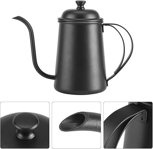 Miniatura 6 de Fdit 650ML Acero Inoxidable Cuello de Cisne Boquilla Hervidor Café Té Inicio Brewing goteo Pot (Oro Rosa)