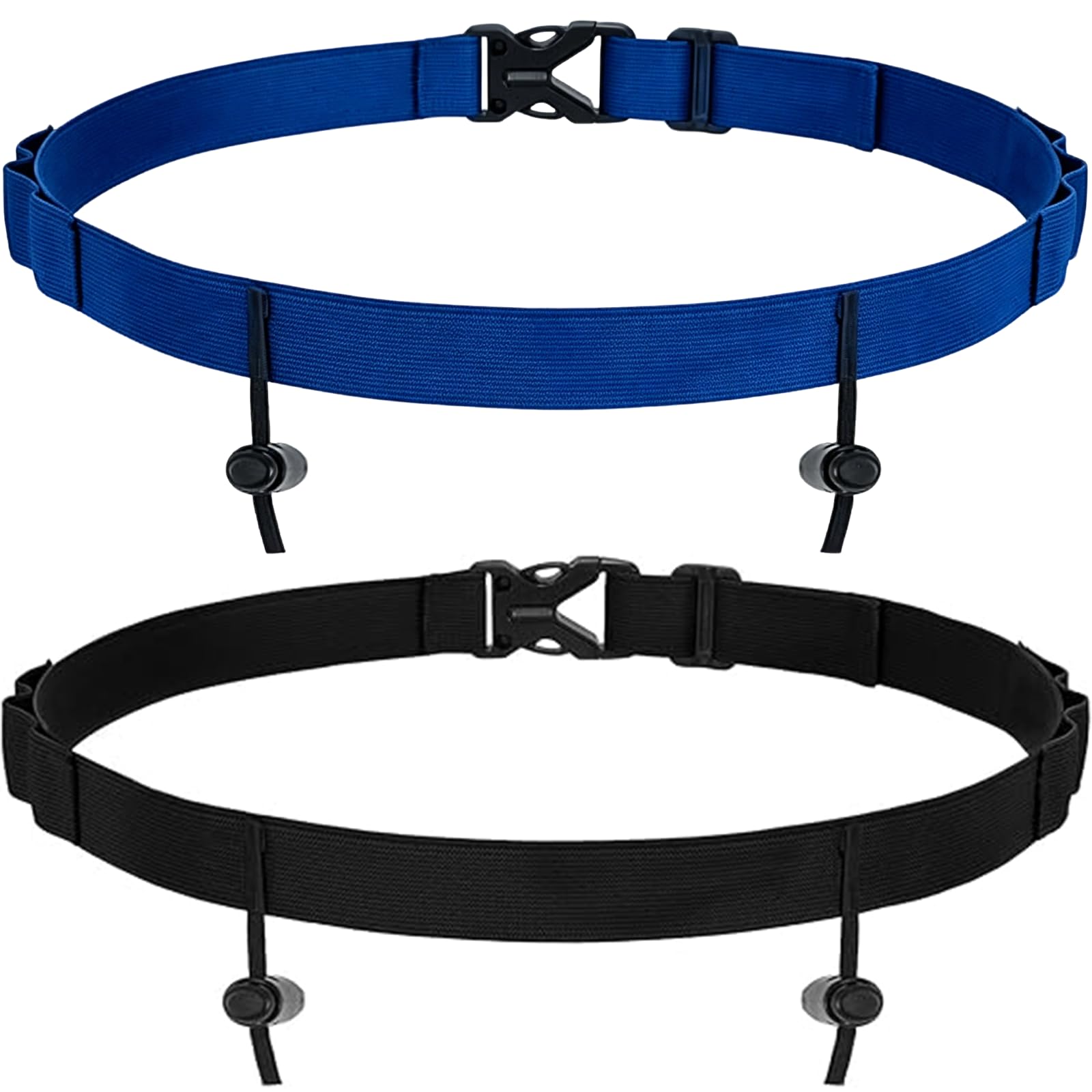 2 Pcs Triathlon Start Number Band, Race Belt Triathlon, Adjustable Elastic Triathlon Race Belt, Lightweight Running Belt, Non-Slip Belt for Marathon Cycling Jogging Sports