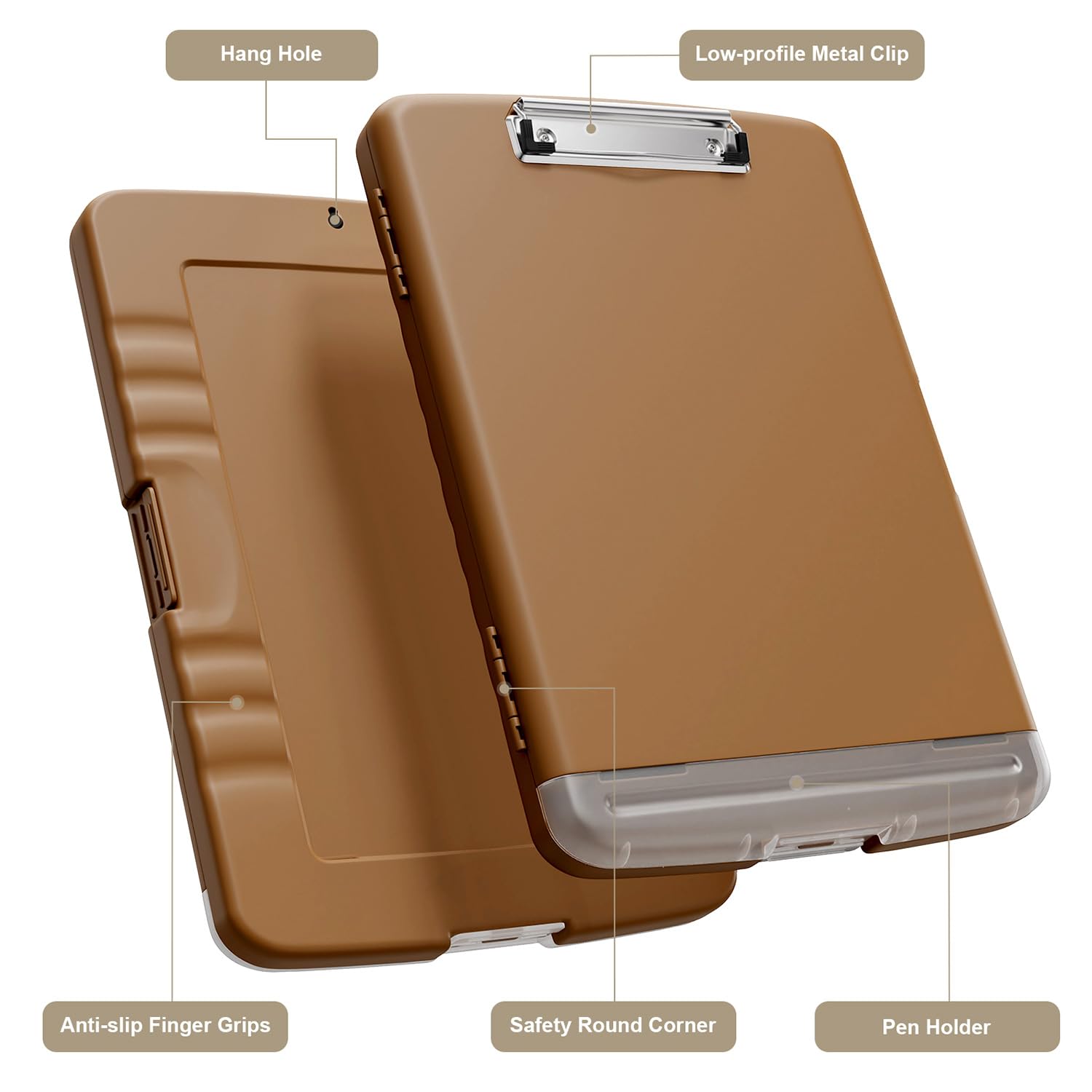 Piasoenc Clipboard with Storage, 8.5x11 Storage Clipboards with Pen Holder and A4 Legal Paper Folder, Heavy Duty Plastic - Image 2