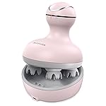 cotsoco Electric Scalp Head Massager, Scalp Hair Massage Waterproof Head Massager with 4 Heads 84 Nodes for Hair Growth and Stress Release Massage Pink