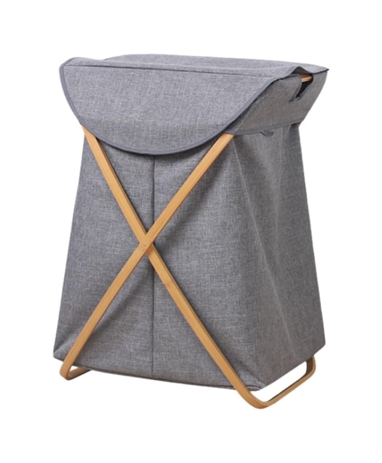 Folding dirty laundry basket, Folding Laundry Hamper Beige 40x40x62 cm(B)