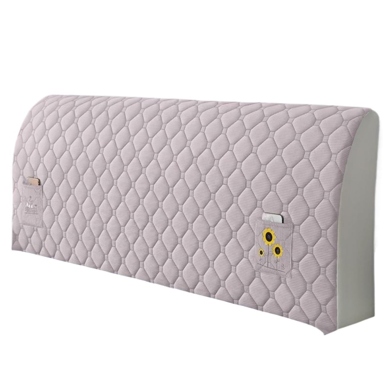 FGUJSUR Headboard Slipcover Anti Collision Bedhead Cover All Inclusive Dust Protection Dustproof Washable Bed Head Slipcover(Beige,150CM)