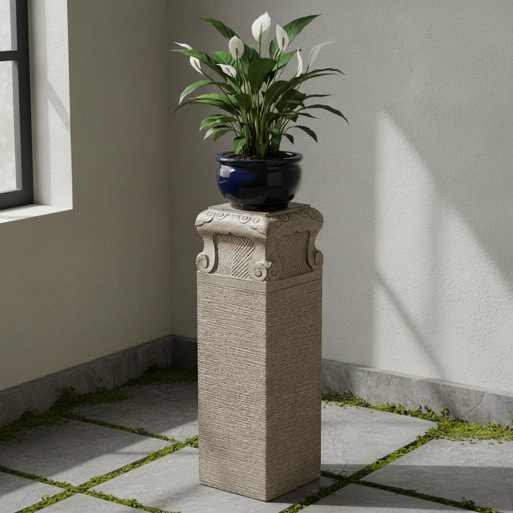 Colonna Piedist per Piante in Pietra , Colonna (ca. 90cm)