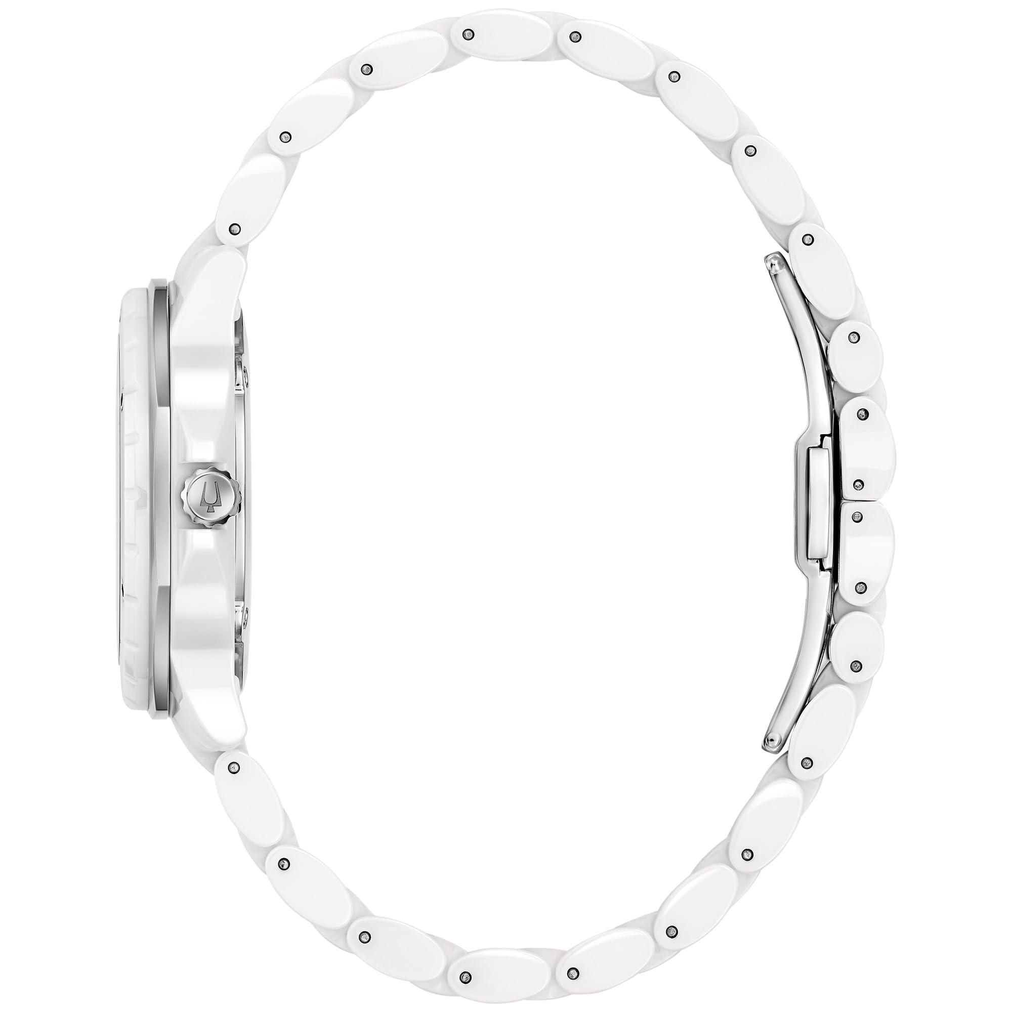 Bulova Damen Analog Quarz Uhr mit Keramik Armband 98P222