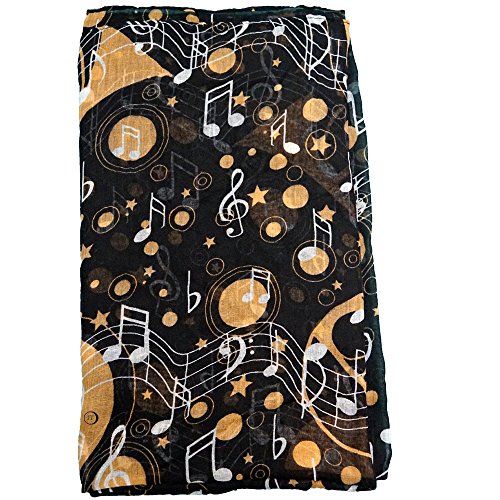 Musical Notes Scarf - Music Teacher Christmas Gift, Brown3