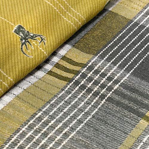 Dreams & Drapes Connolly Check-100% geborsteld, katoen, okergeel, dekbedovertrekset: kingsize - Afbeelding 4