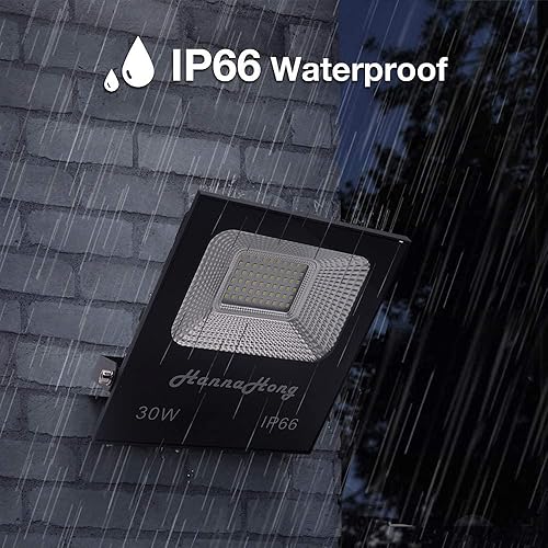 Miniatura 6 de HANNAHONG Luz LED de inundación de 120 V, 3300 lúmenes, luz de seguridad superbrillante, luz de trabajocultivo de plantas, IP66 impermeable al aire