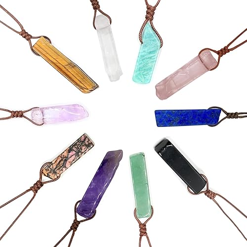 Miniatura 1 de Dijes de piedra de cristal natural real para la fabricación de joyas, más de 30 unidades de palitos de cristal de colores mixtos a granel para