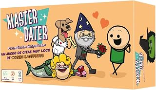 Explosm Master Dater, Kartenspiel für Partys, ab 14 Jahren, für 3 bis 6 Spieler, 20-40 Minuten pro Spiel, Spanisch