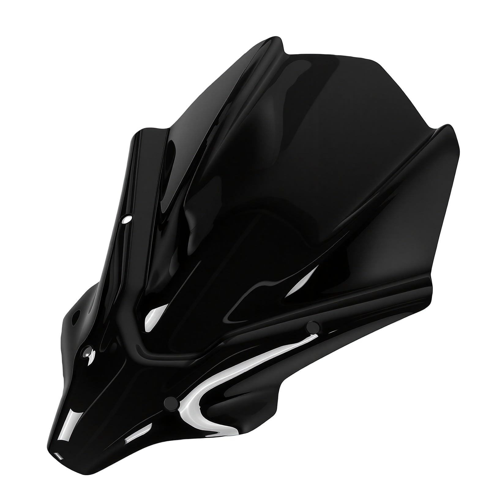 Ejoyous Szyba Przednia Motocykla Czarny Stop Aluminium i Deflektor ABS Dynamiczna Konstrukcja Aerodynamiczna Mocowanie śrubowe dla Kierowców MT 07 2021 2022 2023 2024
