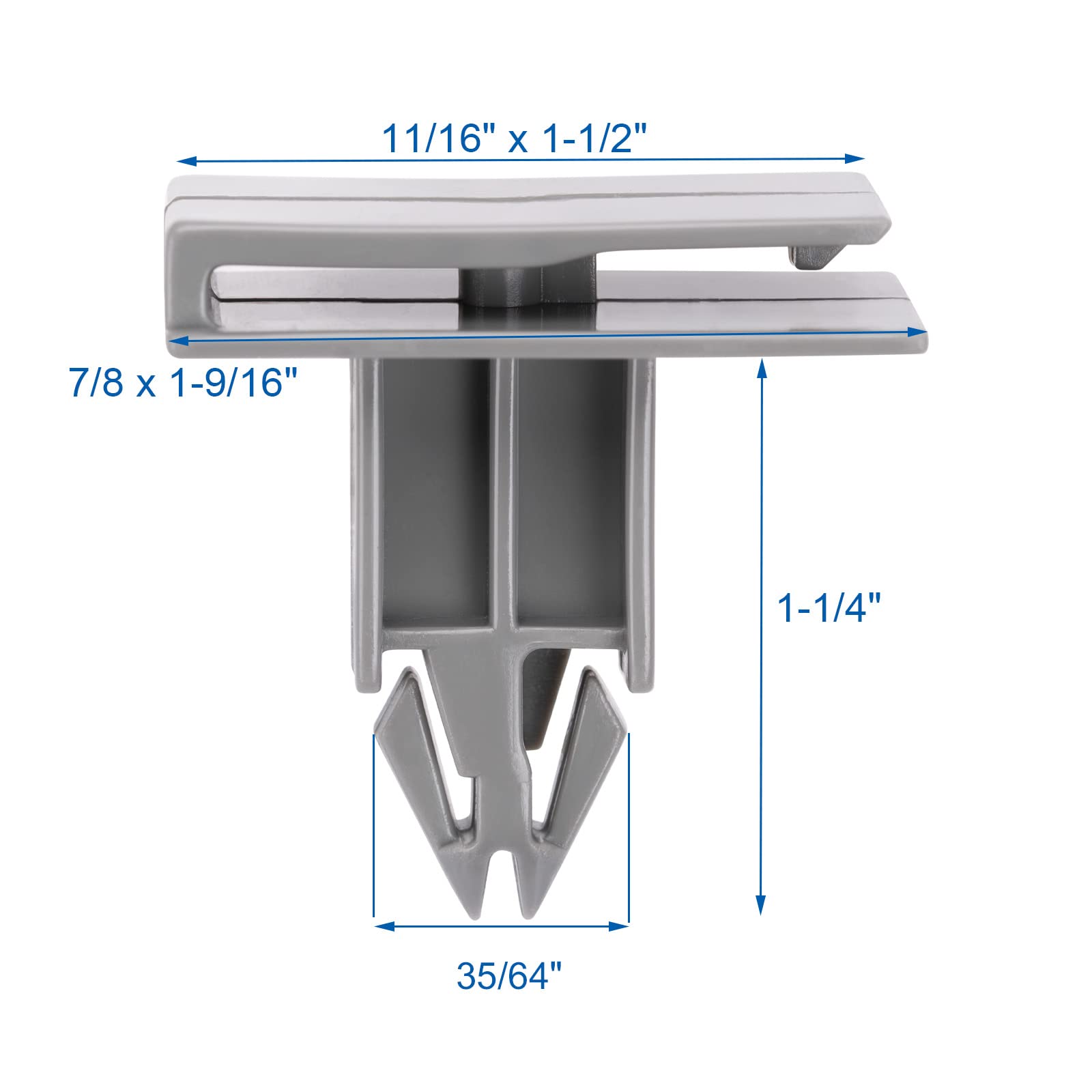 5pcs Rocker Panel Moulding Clip Retainer Mount For GM Chevrolet 10431761 Gray