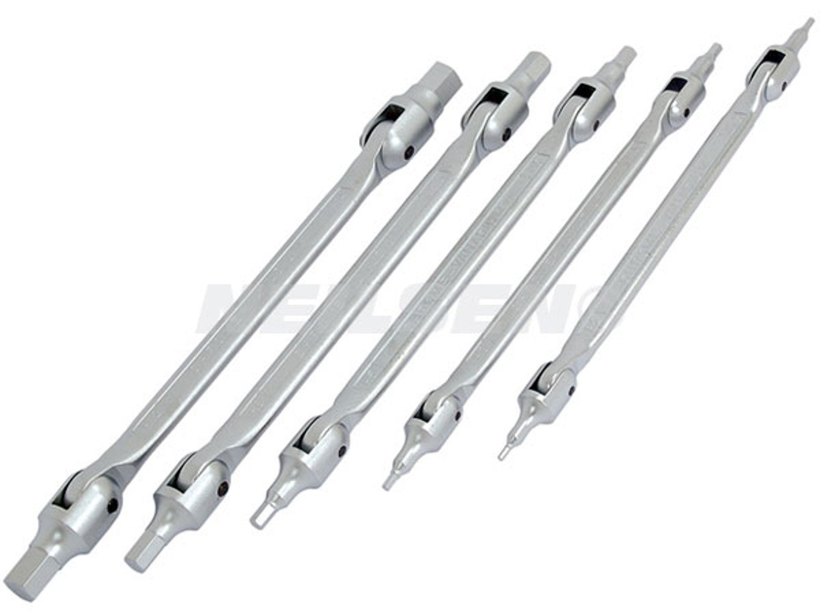 5pc Hex Flexi Swivel Head Allen Key Wrench Set 2,2.5,3,4,5,6,8,10,12,14mm