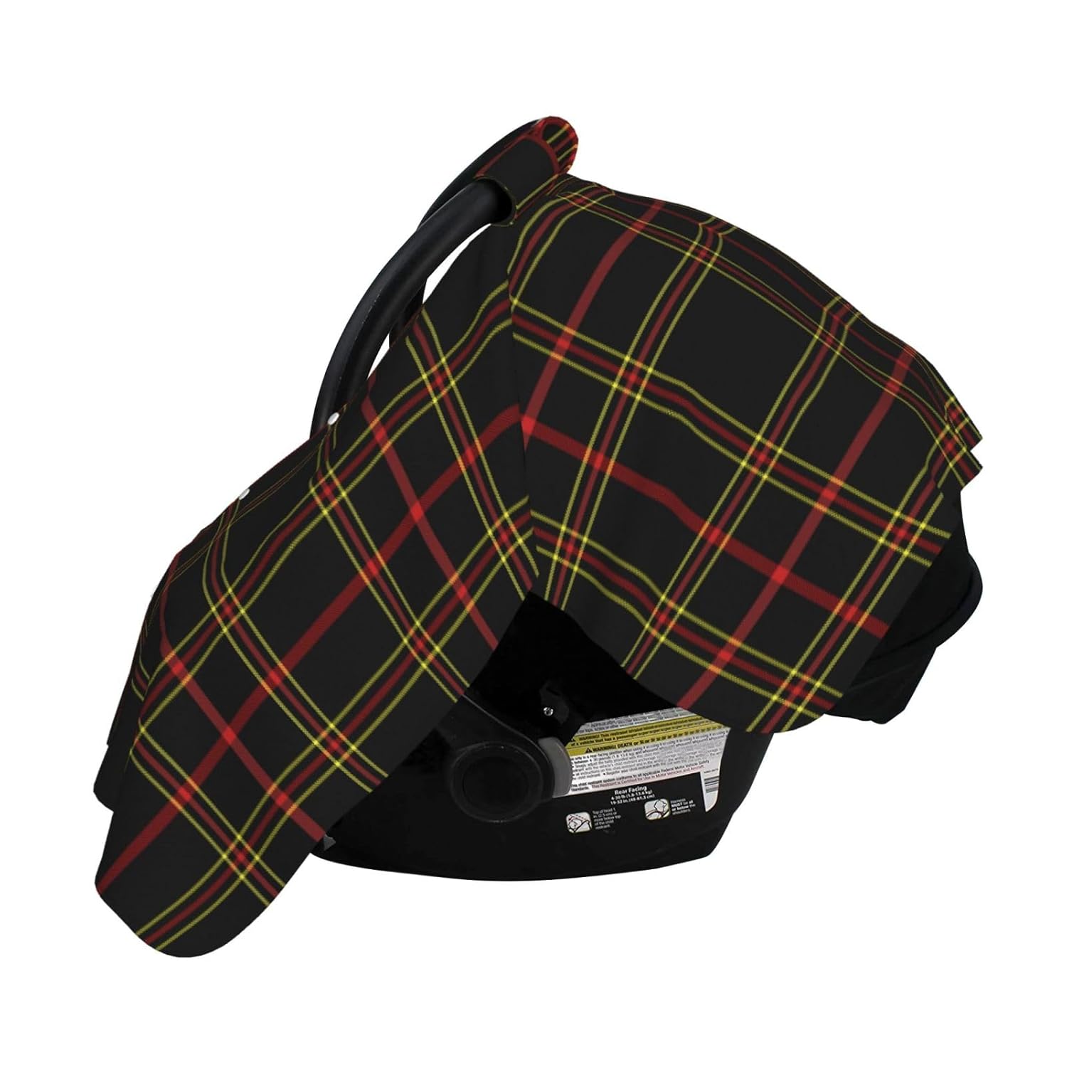Tartan Plaid Pattern Scottish Cage Baby Car Seat Cover & Breastfeeding Nursing Cover - Breathable Stretch Fabric Multi-Use Nursing Cover for Breastfeeding