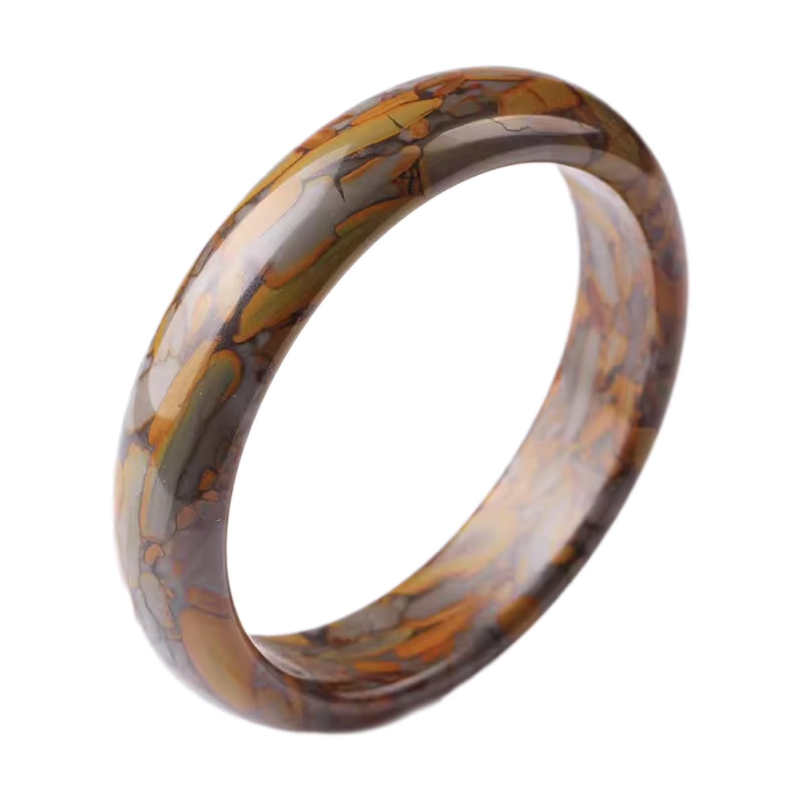 Bracelet en jade naturel marron d'exception, bijou femme de haute qualité