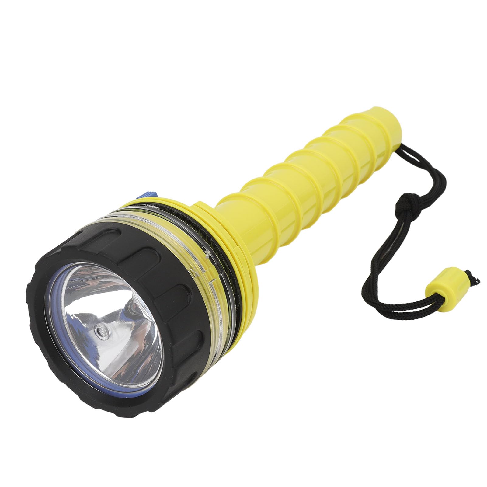 Torcia subacquea antiscivolo impermeabile LED torcia subacquea per il campeggio subacqueo giallo