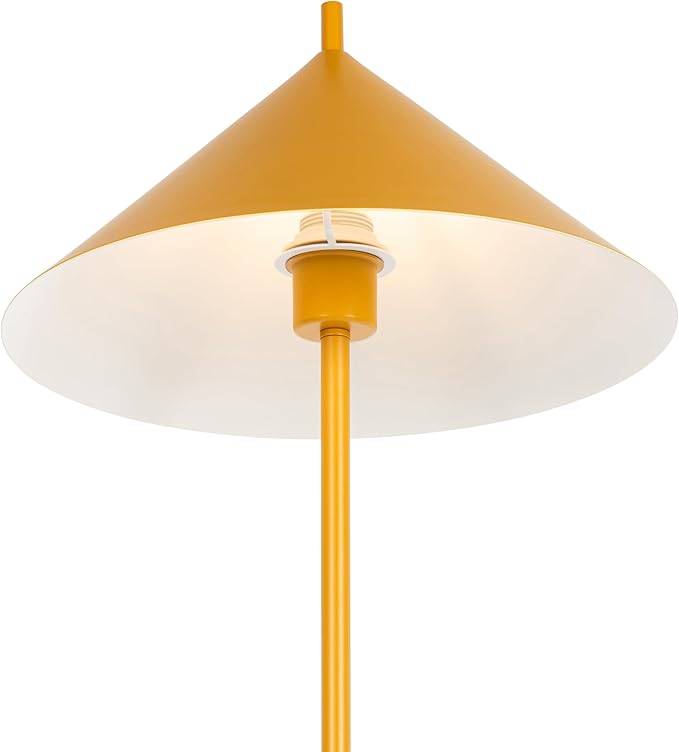 Qazqa QAZQA - Design vloerlamp geel driehoek - Triangolo | Woonkamer | Slaapkamer | Keuken - Staal Rond - E27 Geschikt voor LED - Max. 1 x 25 Watt photo 3