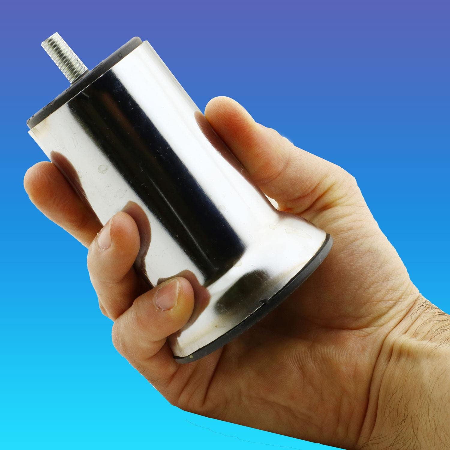 Badem10 Mobilya Kanepe Baza Koltuk Destek Yükseltme Ayağı M8 Civatalı Krom Metal Ayakları 10 cm 8 Adet