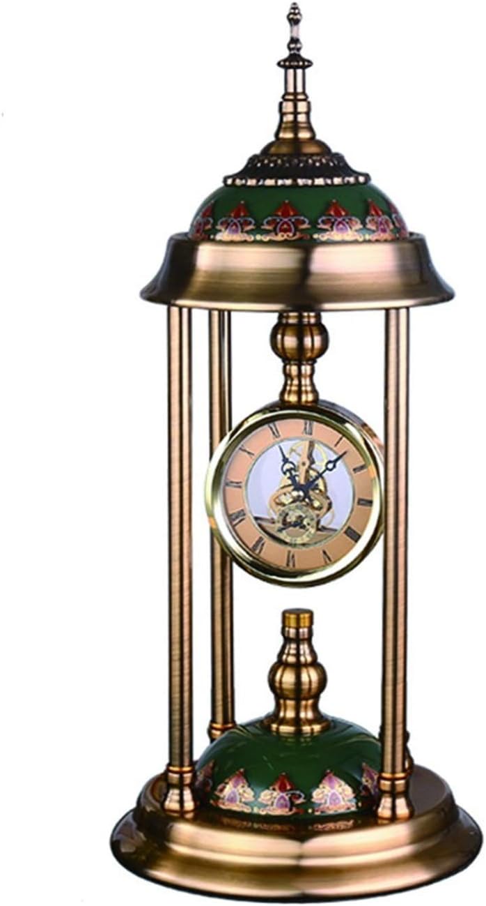 Desk Clock Table Clock Home/Fashion,Retro,Bedroom,Office/Desk Pendulum Clock/Living Room Table Clock,Mantel Clock,18.1 Inches Seat Clock