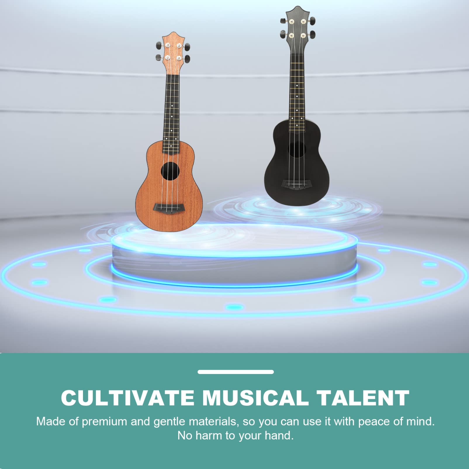 SUPVOX Ukulele Strumento Musicale per Ragazzo Ragazza in Legno e Fibra di Carbonio, 4 Corde, per Pratica e Educazione Musicale per Principianti