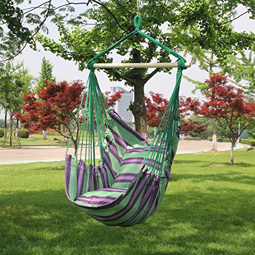 Sorbus Hanging Rope Hammock Chair Swing Seat For Any Indoor Or Outdoor Spaces #TOP3