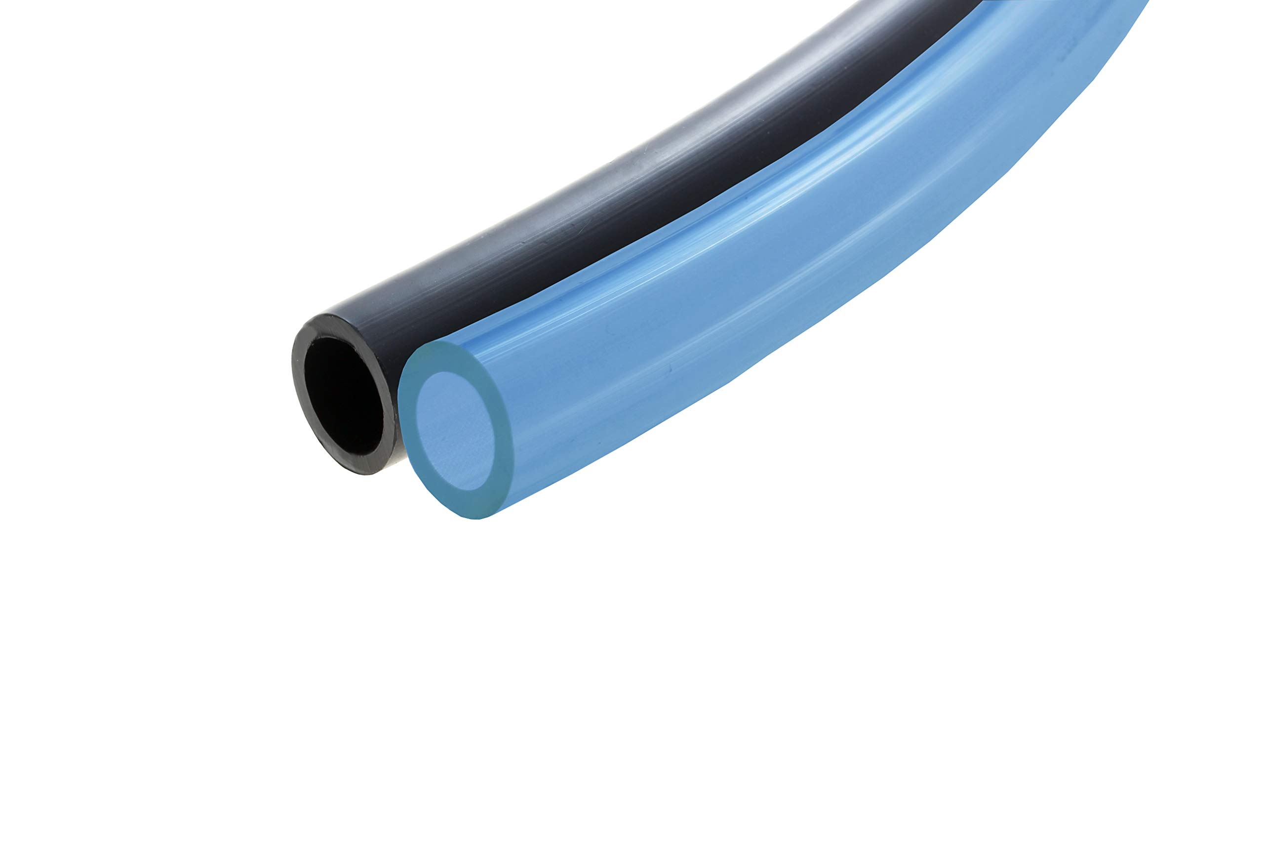 Technibond2MP-06M-C-01 Straight Bonded Pneumatic Tubing, Two Bore Bonded Tubing, 50 m, Black and Clear Blue