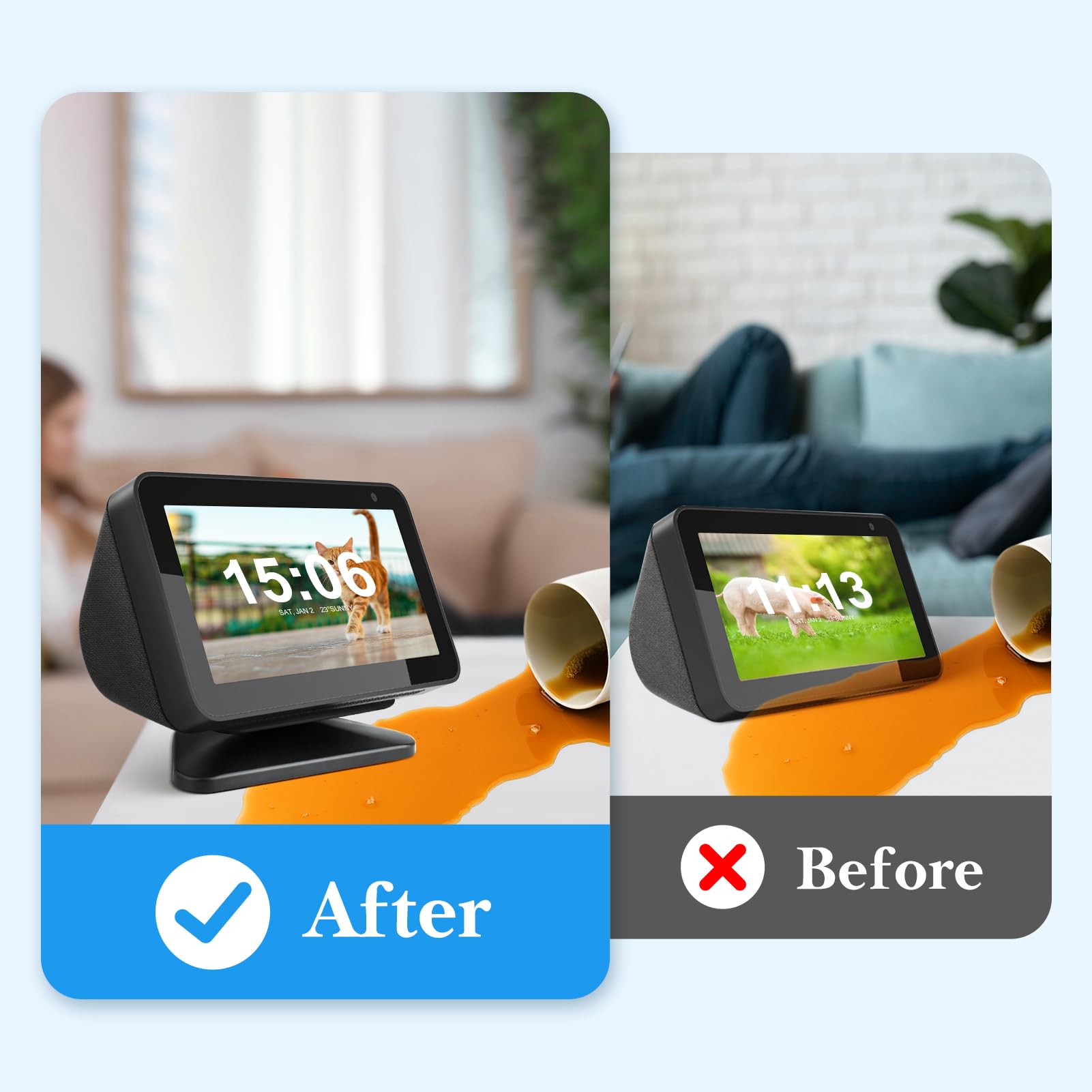 Amazon.co.jp: QLoztyse 調節可能なスタンド Echo Show 5 第3