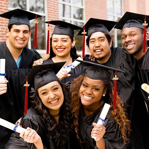 Vista 87 de Borla 2025, 1 unidad, borla de graduación para graduados 2025, borla 2025 con dijes de fecha dorada 2025 para fiestas de graduación, ceremonias