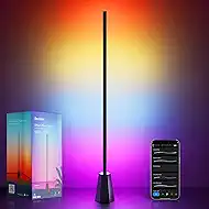 RGBCW Corner Floor Lamp, Smart Floor Lamp pro, Upgraded 1500lm, 16 Million Colors, Music Sync,2700-6500K, LED Corner Lamp with Alexa & Google Compatible, Led Floor Lamps for Living Room Bedroom Gaming