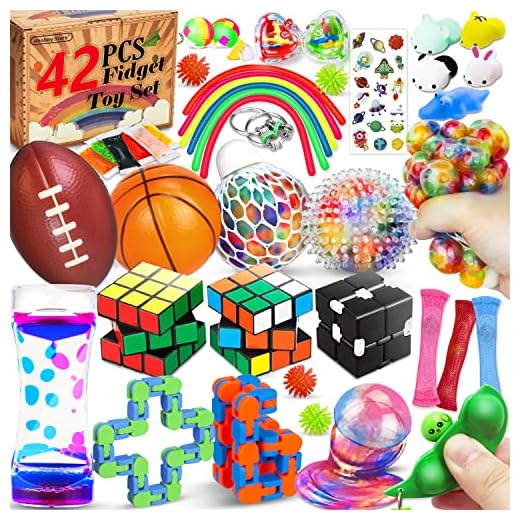 (42 Pcs) Fidget Toys Pack, Party Favors Carnival Treasure Classroom Prizes Small Mini Bulk Sensory Figit Toys Set for Boys Girls Kids Adults, Stress Relief & Anxiety Relief Tools Autistic ADHD Toys