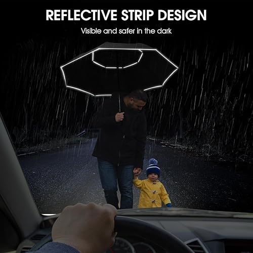 Miniatura 2 de G4Free - Paraguas de golf de gran tamaño con abertura automática, de 47, 54, 62, y 68pulgadas, extragrande, toldo doble ventilado, resistente al