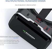 Vista 5 de Auriculares de realidad virtual HD con controlador/gamepad, auriculares VR para iPhone/Android, gafas 3D VR para TV, películas y videojuegos, gafas