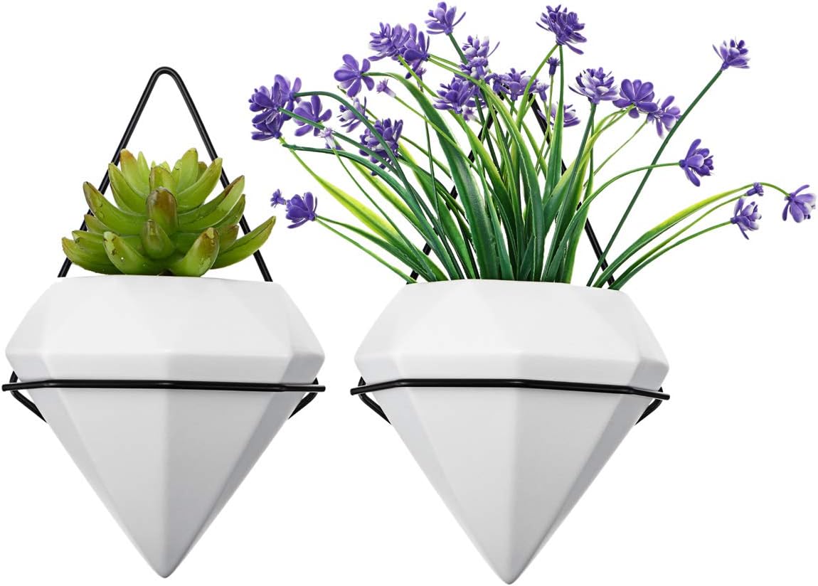 ShoppeWatch Wall Planters Indoor Set of 2 Geometric Wall