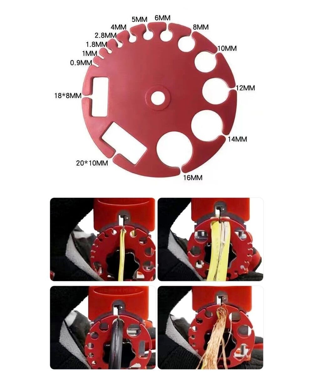Pinza Spelacavi Manuale 14 Fori per Cavi Elettrici Rame e Alluminio Compatta