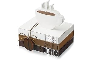 Yookeer 4 Pieces Coffee Decor: Enhance Your Coffee Station Ambiance