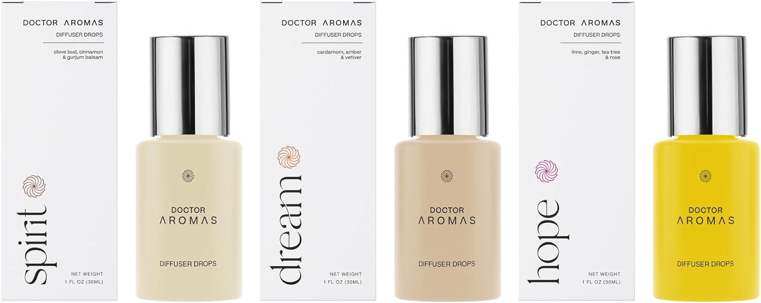 Doctor Aromas Therapeutic Essential Oils Fragrance Scents Bottles Refills– Organic Aroma, Safe for Diffusers, Aromatherapy Lemon Lavender and Other Blends, 1 OZ (3-Pack) (Pack of 3, Endless Summer)