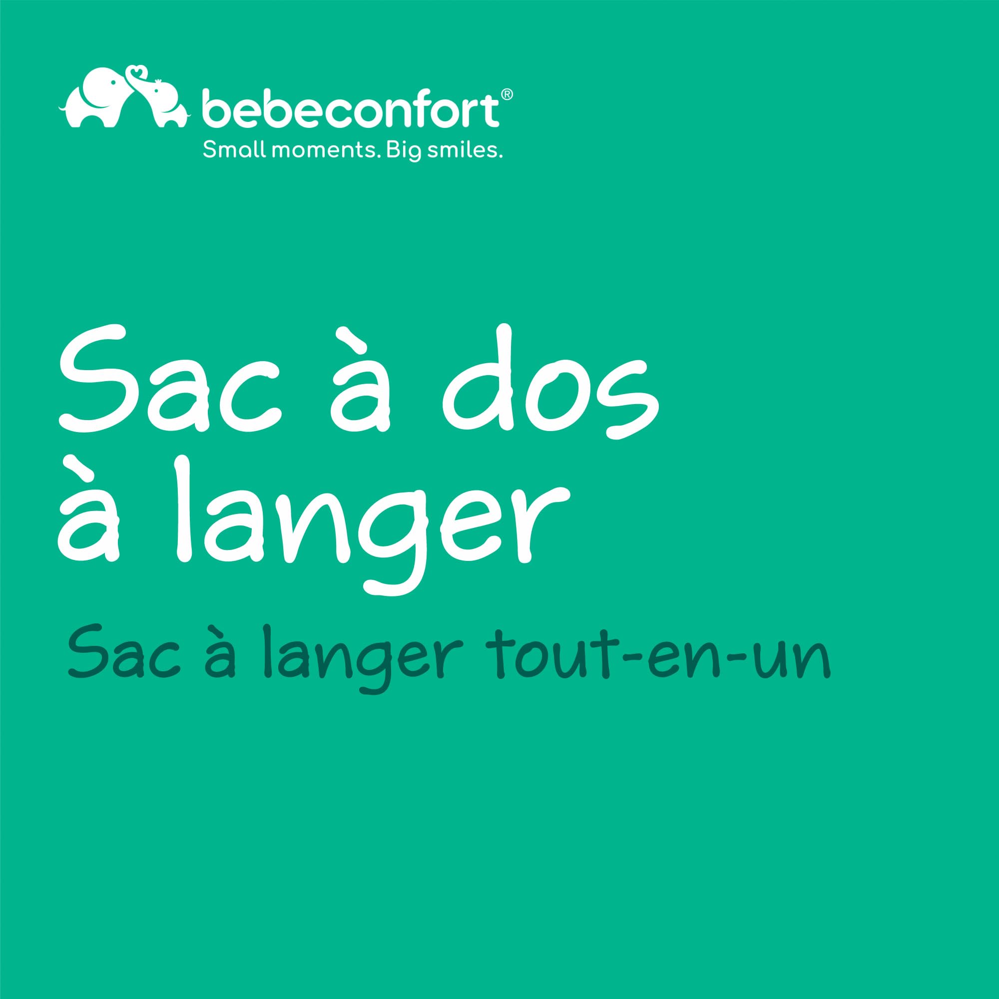Bebeconfort Sac à Langer Bebe, avec Matelas à Langer Bebe, Sac à Dos pour Poussette à Grandes Poches, Poches Isothermes et Sangles de Fixation Poussette, Finitions en Cuir Elégantes, Mineral Green