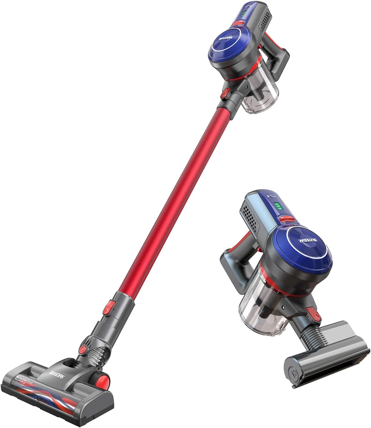 Cordless Vacuum Cleaner, BEAUDENS B6 16Kpa 160W Powerful Digital Motor Brushless, Deep Cleaning Lightweight Handheld Stick Vacuum with Rechargeable Lithium Ion Battery for Home Hard Floor Carpet Bed