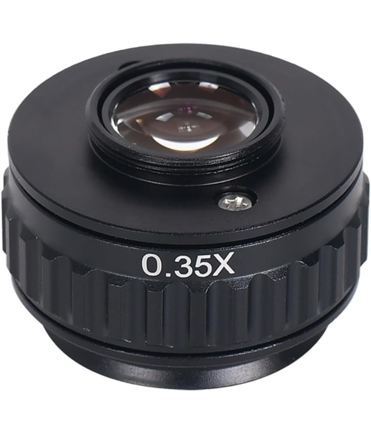 C-Mount adapter obiektywu, mikroskop CTV 38 mm, uchwyt na kamerę, adapter do mikroskopu stereo, czarny, 1 sztuka (0,35X)