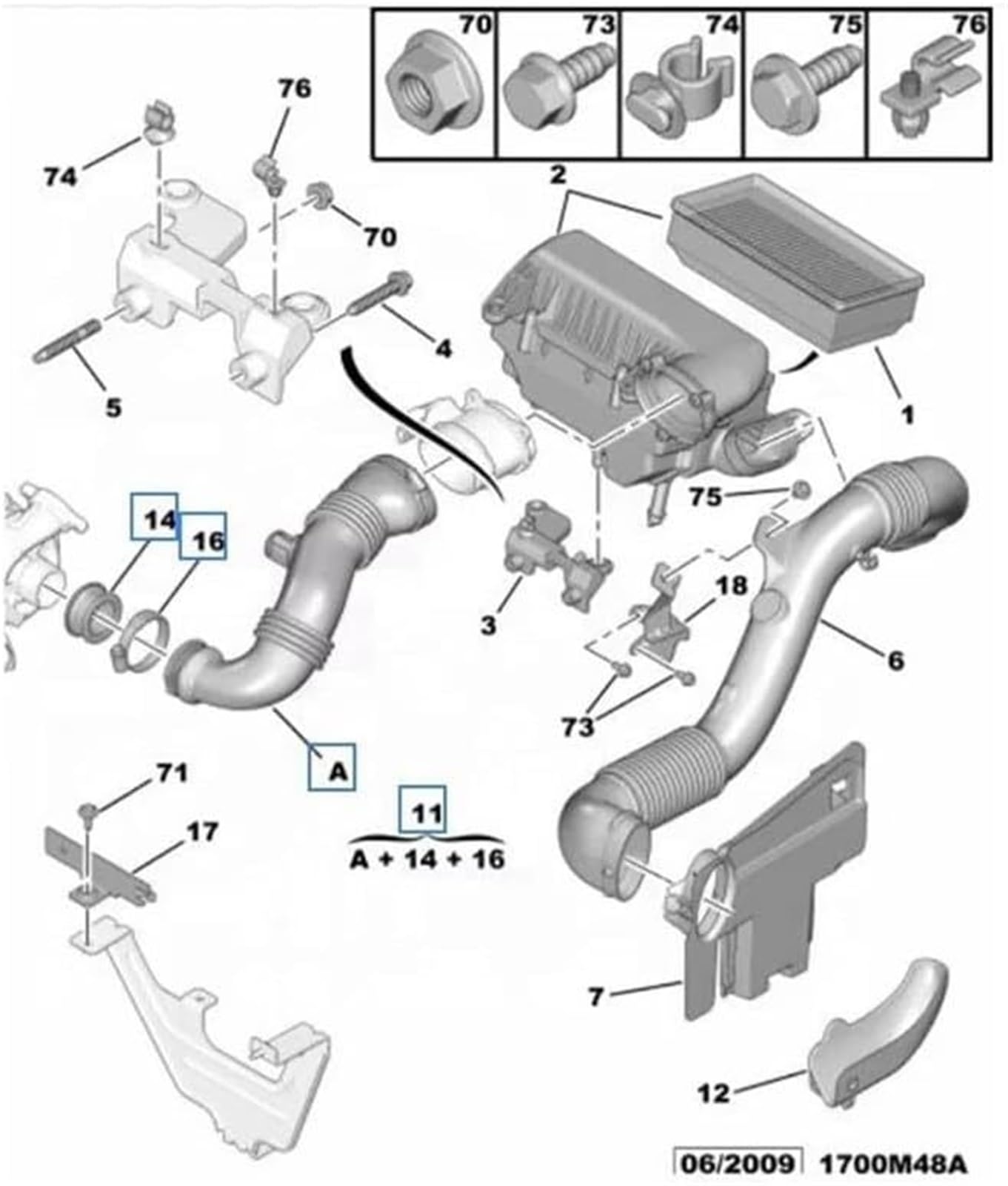 Manguera refrigeración automóvil Coche para admisión para tubo Filtro de aire Turbocompresor para manguera Para Citroën para turbo para para
