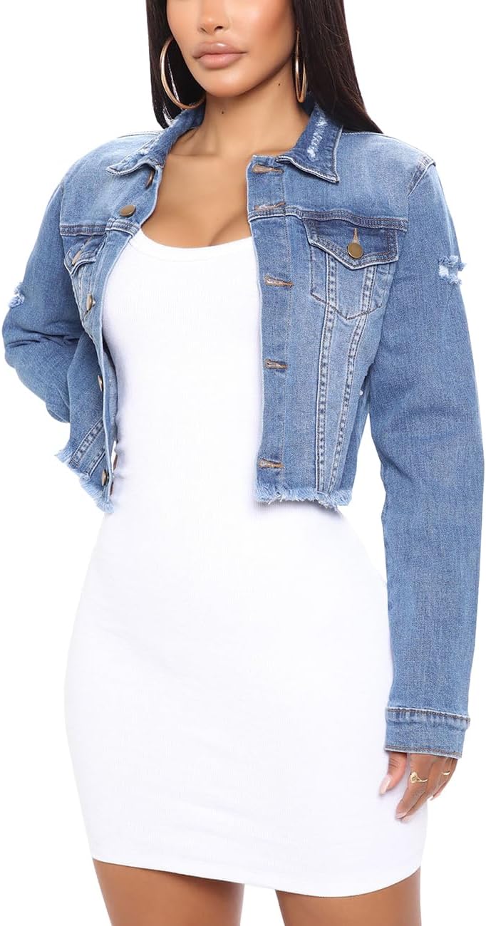 JTNFairy Casual Jackets for Women Long Sleeve Zipper Classic Outwear Bomber Coats Button Up with Pockets