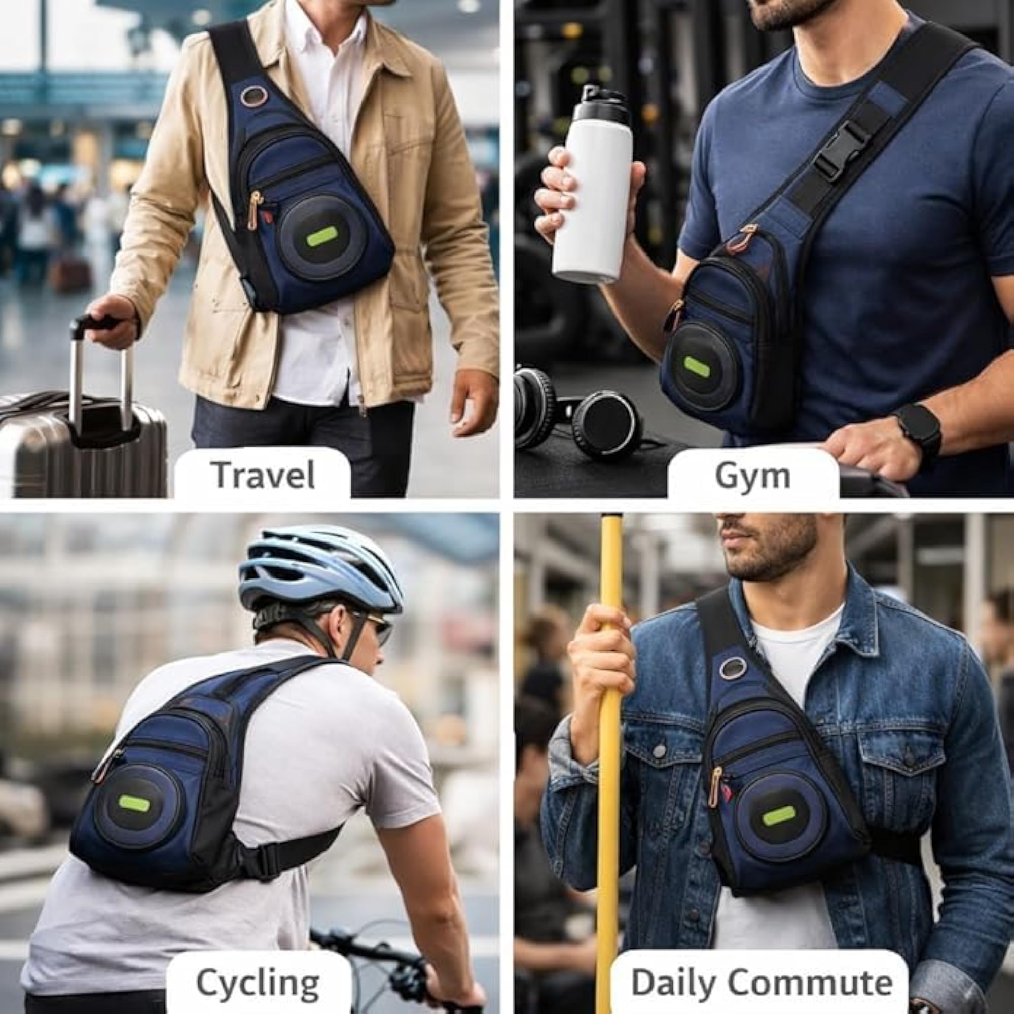 Wireless Bluetooth Speaker Sling Bag for Men & Women