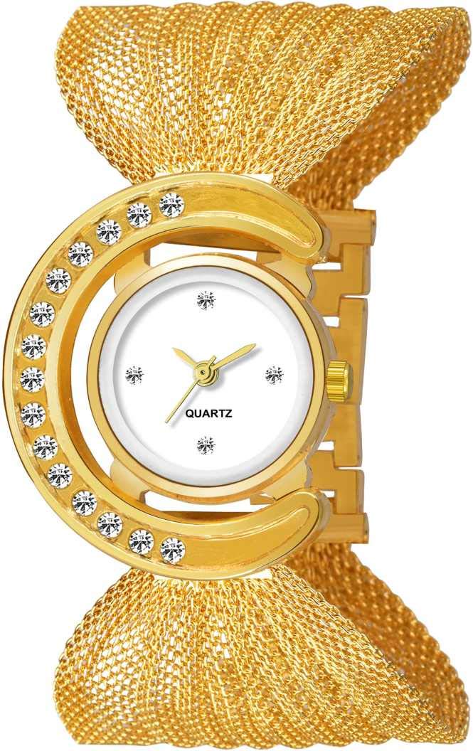 SWADESI STUFF Golden Dial Analogue Stainless Steel Band Watch For Women & Girls (B0844SGR5Q) Amazon Price History, Amazon Price Tracker